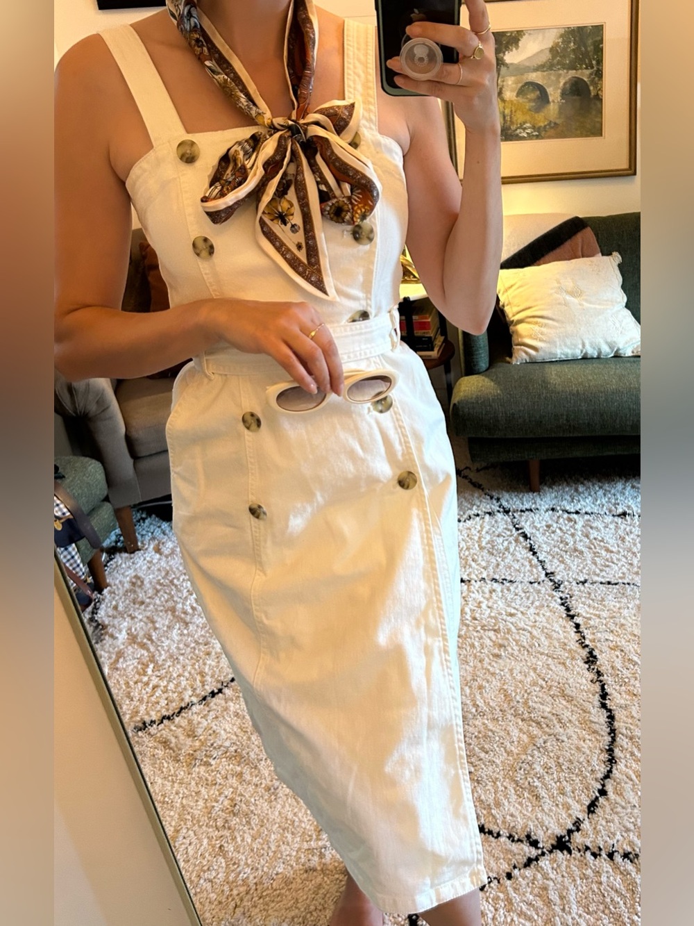 Jcrew off white denim dress